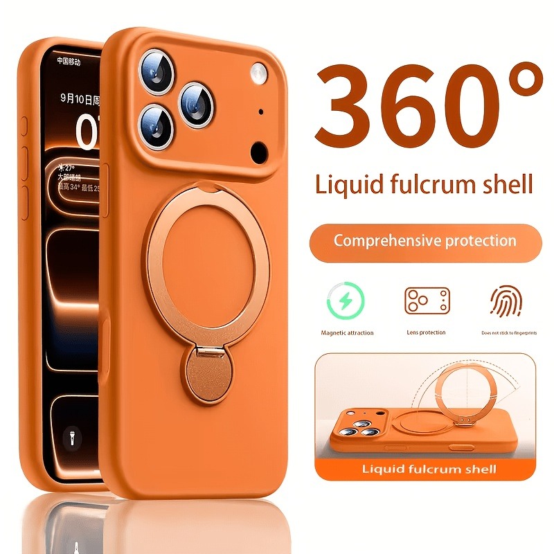 Magnetic Charging Stand - Funda de Silicona Líquida con Soporte