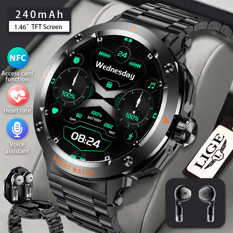 Smartwatch Headset - Reloj Inteligente LIGE para Hombre con