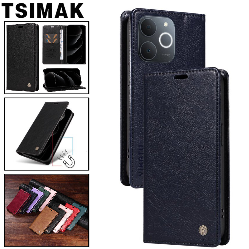 Realme Gt 6 - Funda de cuero para teléfono Realme