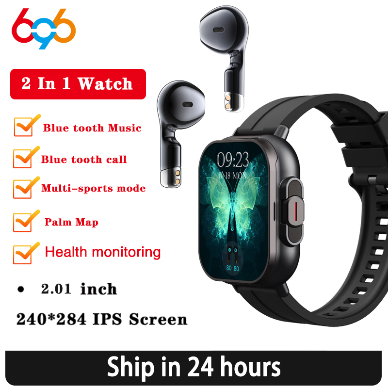 Smartwatch Headset - BT llamada diente azul auriculares relojes