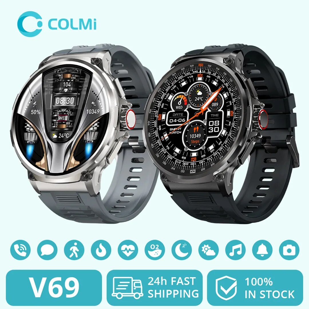 Smartwatch Face - COLMI-reloj inteligente V69 para hombre, accesorio
