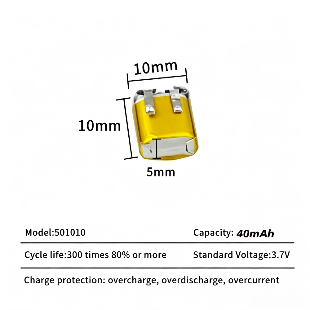 Batería 501010 de 3.7V 40mAh,  - Smartwatch Headset reseña y precio