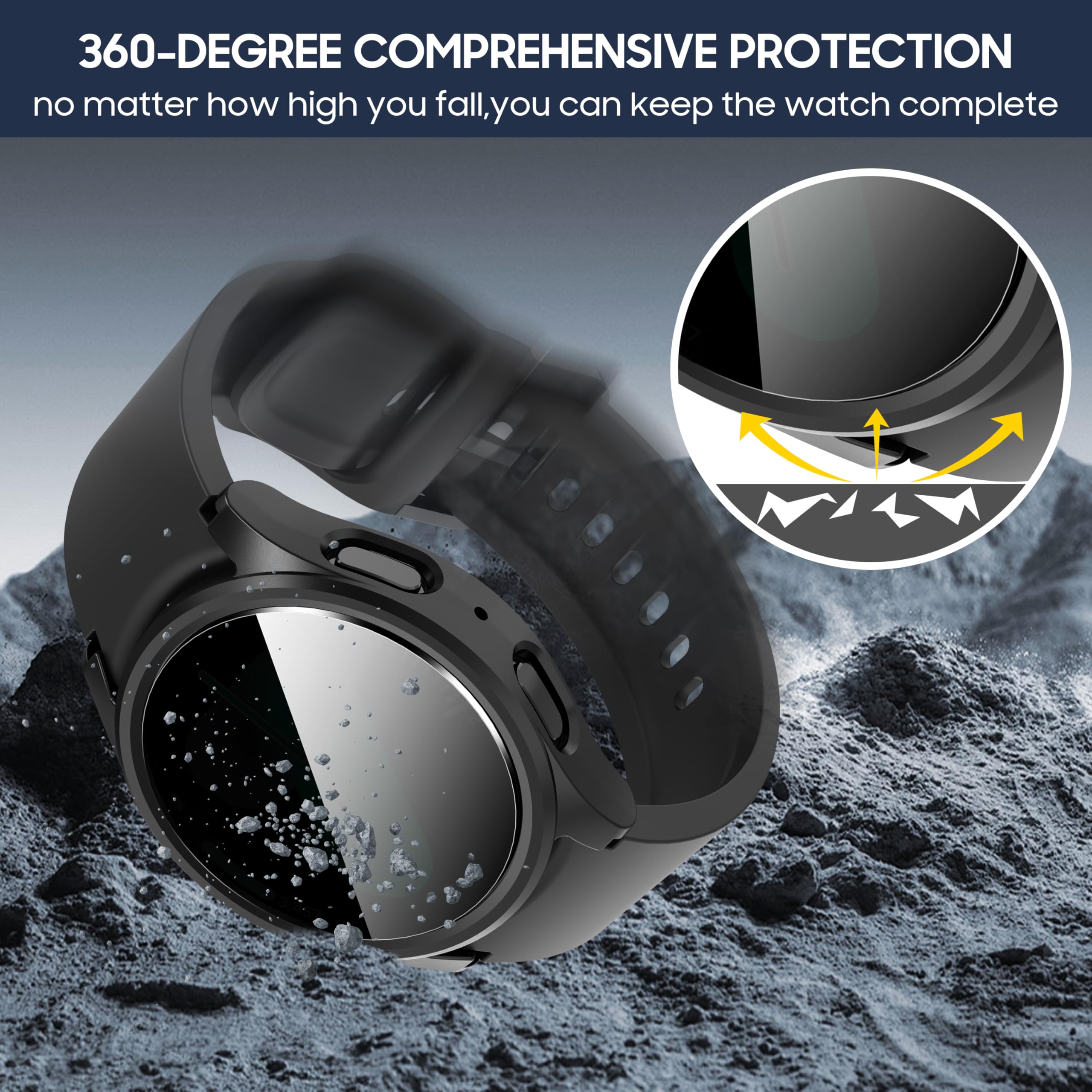 Vidrio templado + funda de pri - Smartwatch Band Accessories reseña y precio