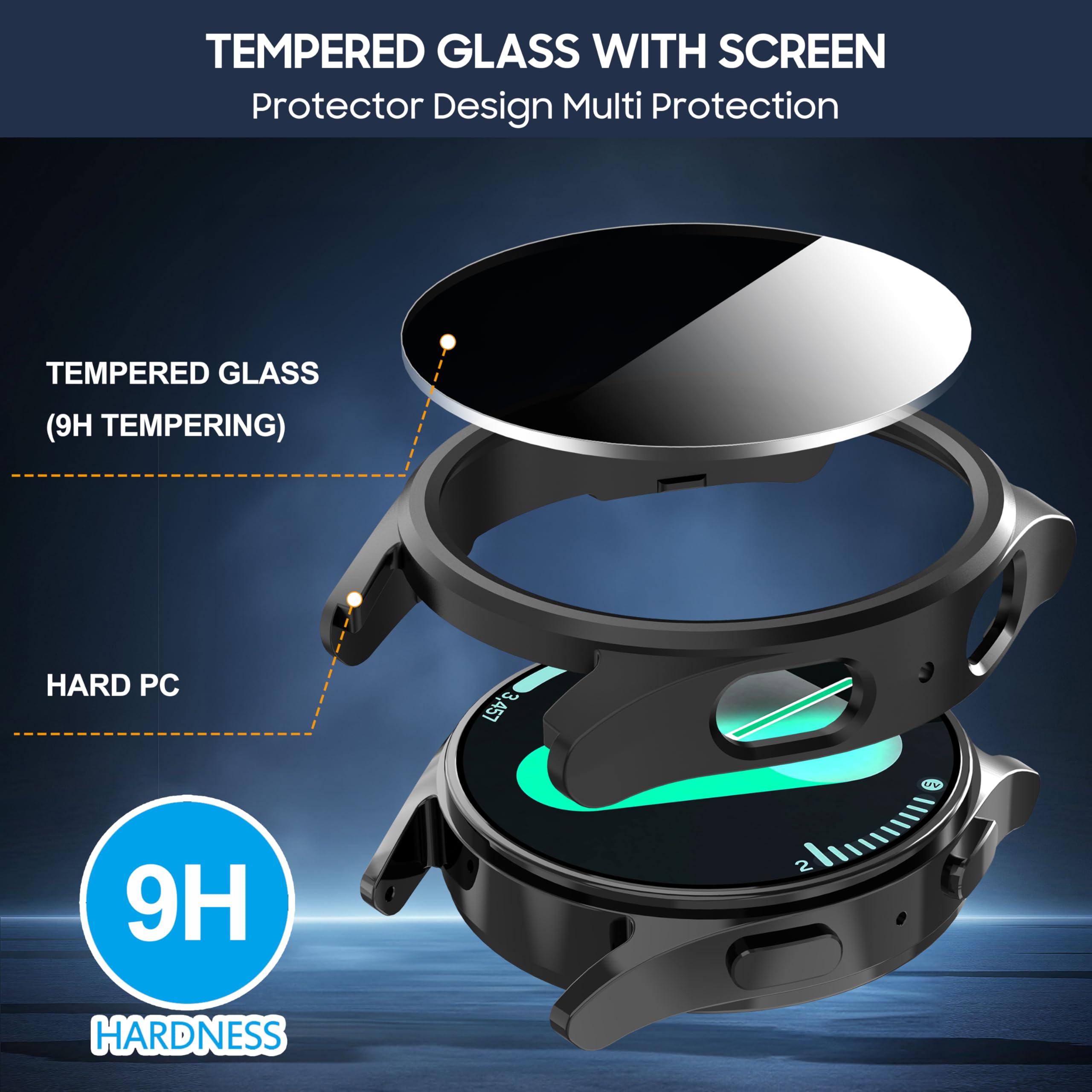 Vidrio templado + funda de pri - Smartwatch Band Accessories reseña y precio