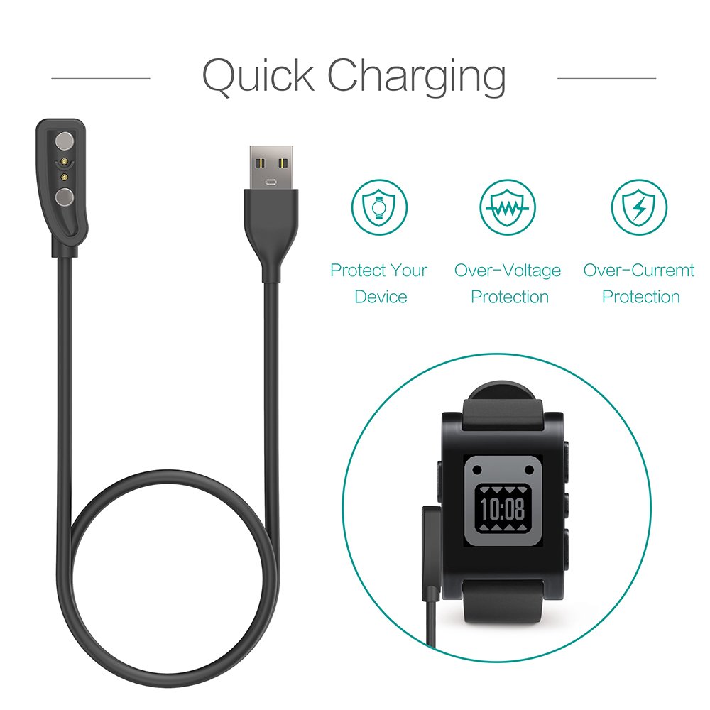 Pack de 2 cargadores para Pebb - Pebble Smartwatch Accessories reseña y precio