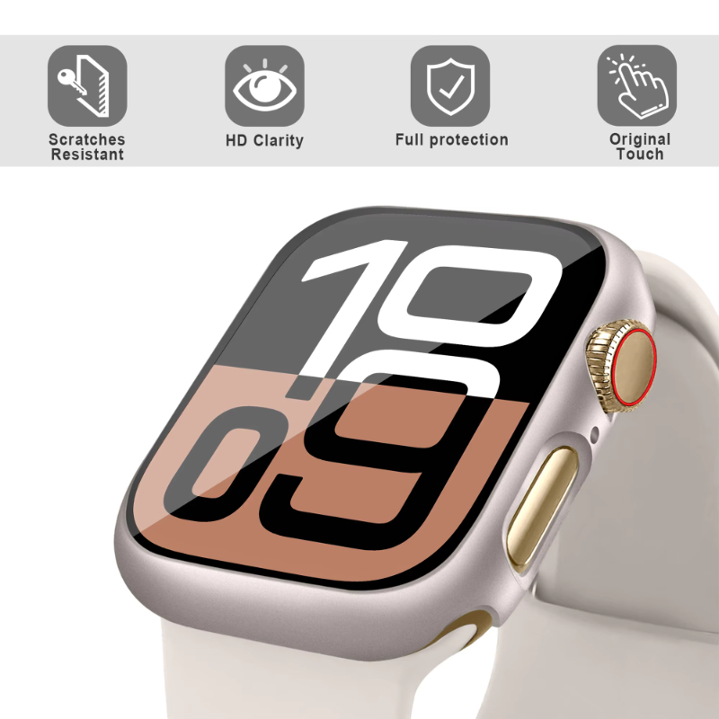 Funda de vidrio para Apple Wat - Smartwatch Band Accessories reseña y precio