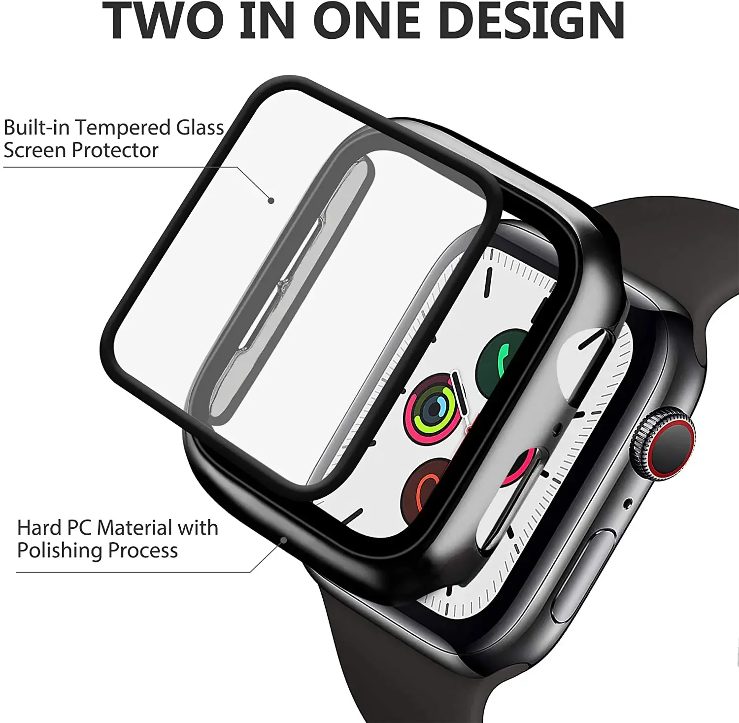 Vidrio templado + cubierta par - Garmin Smartwatch Accessories reseña y precio